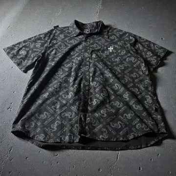 DOG TOWN BLACK DRAGON 올 패턴 셔츠 린넨 혼방 도그타운