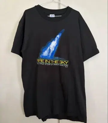 90s FIRE IN THE SKY 티셔츠 구제 의류 usa제 무비t
