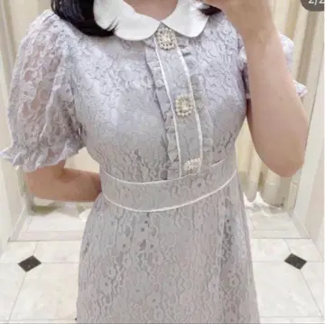 evelyn 레이스 비쥬 원피스