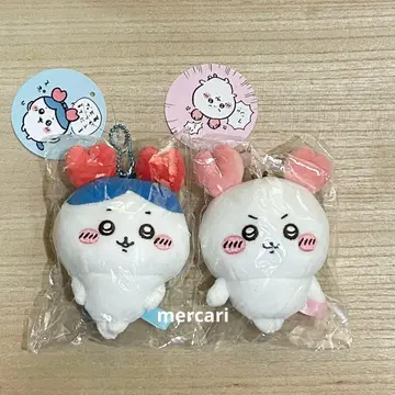 게 모양 치이카와 게 모양 하치와레 마스코트 키링 봉제 인형