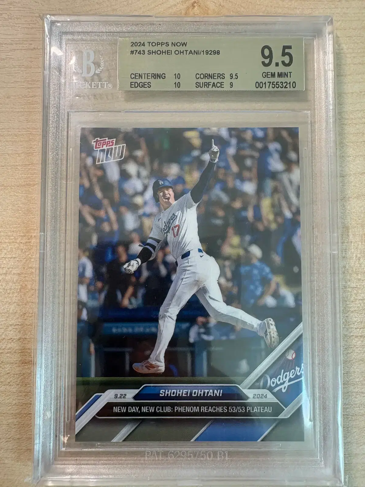 2024 탑스나우 오타니 쇼헤이 53/53 BGS 9.5