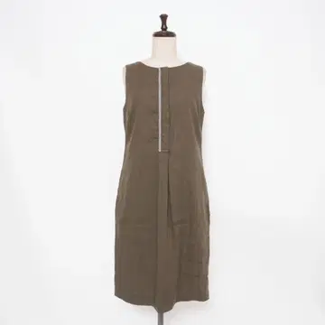 파비아나 필리피 린넨 혼방 원피스 카키 S