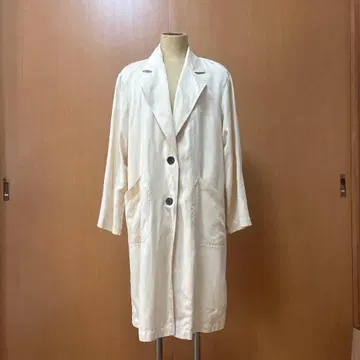 ZARA 아이보리 롱 코트 투버튼