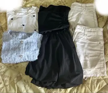 SHEIN GRL 등 상의, 스커트, 바지 세트 묶음 판매
