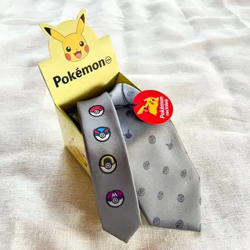 새상품 박스 포함 pokemon 넥타이 피카츄 몬스터볼