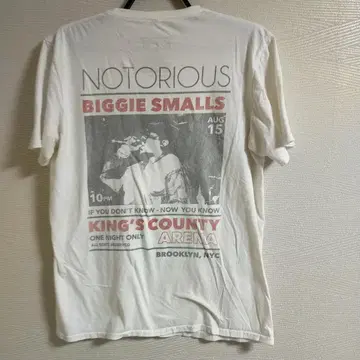 레어 노토리어스 B.I.G. 티셔츠 화이트 M BIGGIE SMALLS