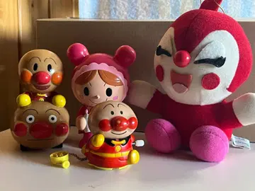 호빵맨 태엽 소프트 비닐 봉제 인형 레트로