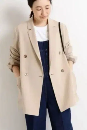 SLOBE IENA 베이지 린넨 라이크 자켓 베이지 2021SS