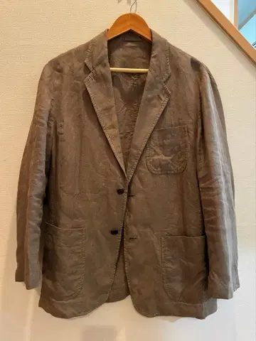 90s ISSEY MIYAKE 스티치 린넨 자켓
