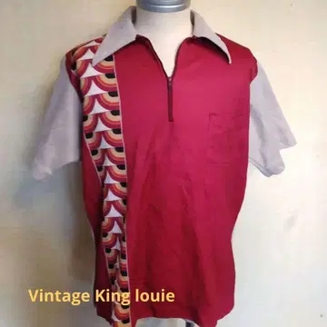 King Louie 반팔 볼링 셔츠 ML 70s 80s 볼링