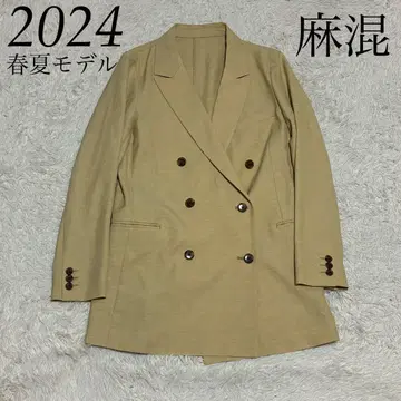 SUIT SELECT 코튼 린넨 트윌 더블 자켓 린넨