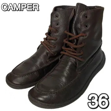 CAMPER 스페인산 가죽 부츠 다크 브라운 36 캠퍼 23