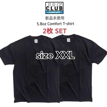 [프로 클럽] 미사용 새상품 무지 컴포트 반팔 T셔츠 블랙 2장 2XL