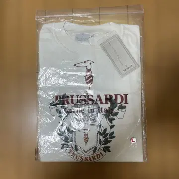 TRUSSARDI 로고 T셔츠 L 사이즈 화이트