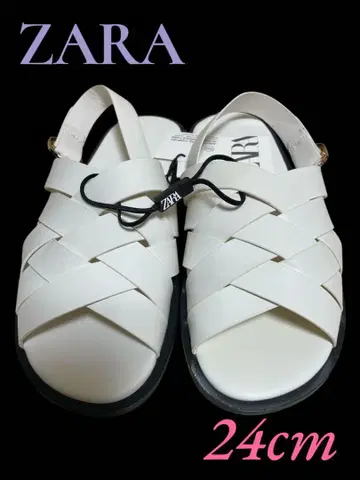 ZARA 택 포함 미사용 새상품 자라 샌들 그루카 37 화이트