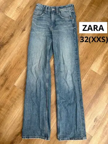 ZARA 스트레이트 데님 EUR 32 블루 데님 자라 XXS