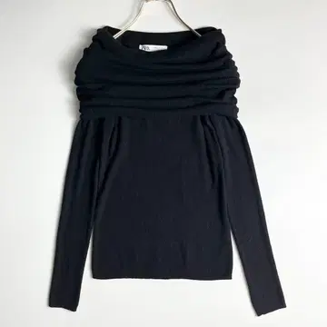 새상품급 ZARA 자라 오프숄더 니트 스웨터 상의 블랙 S