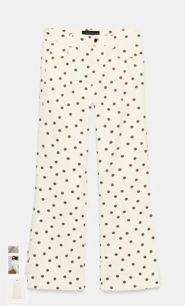 ZARA 도트 플레어 데님