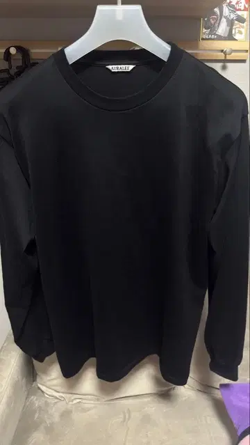 AURALEE LUSTER PLAITING L/S TEE