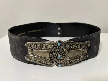 블랙 가죽 새시 벨트 MADE IN ITALY