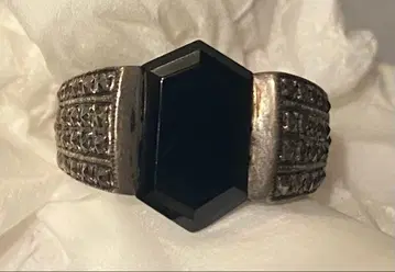 SILVER925 블랙 오닉스풍 실버 반지 남성용 빈티지