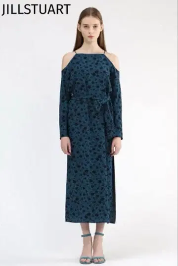 JILLSTUART 오프숄더 꽃무늬 원피스 케이티 슬릿 원피스