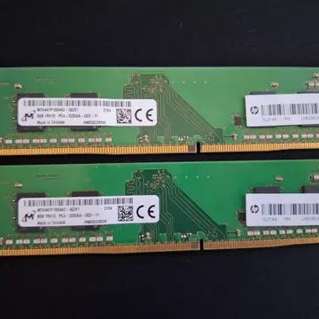 컴퓨터 마이크론 메모리 DDR4 3200AA 16GB(8GB두개) | 브랜드 중고거래