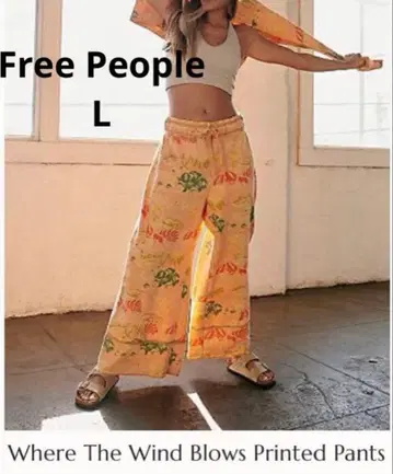 [ Free People ] 프리피플 프린트 팬츠 이지 팬츠