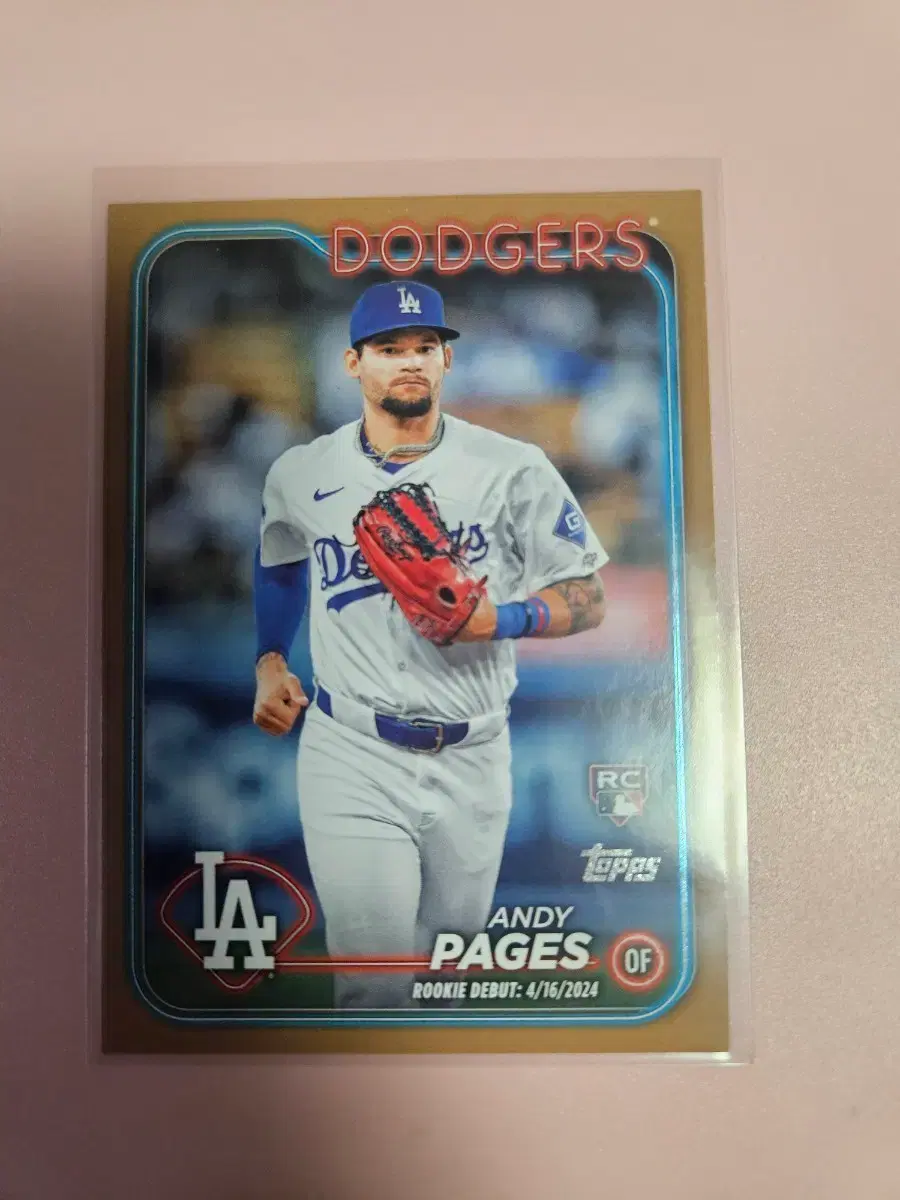 다저스)엔디 파헤스 2024 Topps Gold 루키