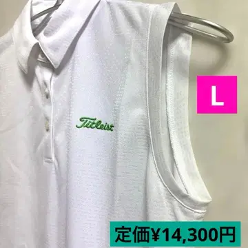 미사용 새상품 타이틀리스트 슬리브리스 피케 셔츠 보타니컬 자카드 L