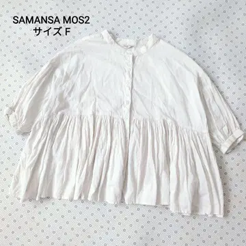 [새상품급] 사만사 모스모스 아이보리 노카라 블라우스 큰 사이즈 F