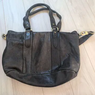 DESIGNWORKS 블랙 가죽 숄더백