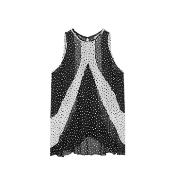 ZARA 도트 상의