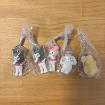 산리오 라이브 캐릭터 미니어처 참 5개 세트