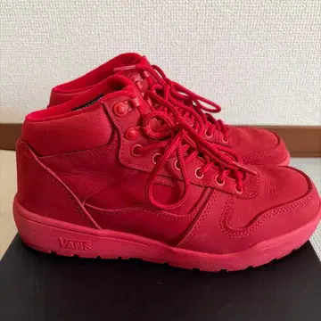 VANS 하이컷 스니커즈 레드 26cm 상자 없음
