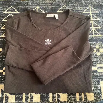 adidas 리브 긴팔 T셔츠 그레이 L