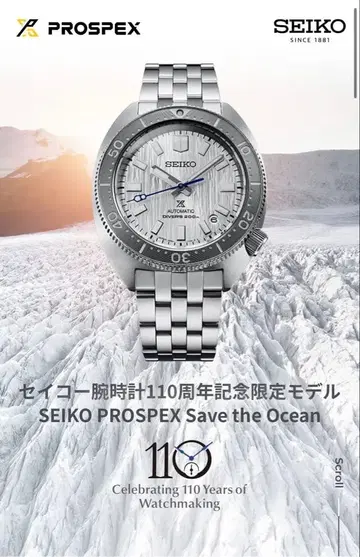 SEIKO PROSPEX 세이코 SBDC187 프로스펙스 백은의 빙하