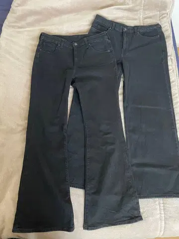 UNIQLO, GU 블랙 플레어 데님 2종 세트