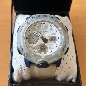 카시오 G-SHOCK GA-2000 레어 스켈레톤 블루 카본 코어 가드