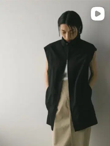 STYLEMIXER 블랙 슬리브리스 자켓