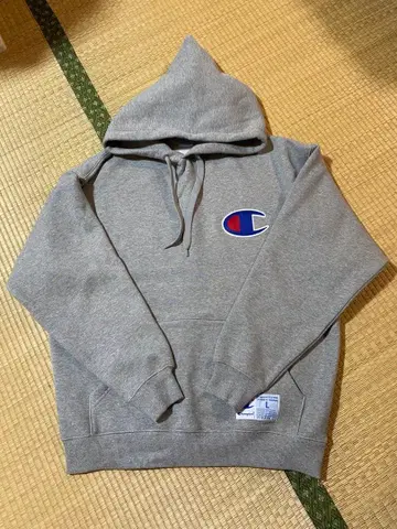 Champion 그레이 후드 부착 트레이닝복
