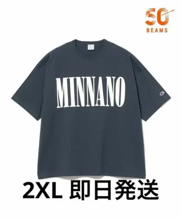 MIN-NANO 로고 T셔츠 XL 챔피온 민나노 beams