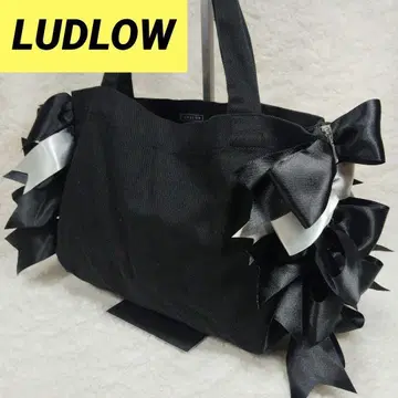 LUDLOW 라도 로 토트백 사이드 리본 블랙 여성용
