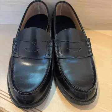 HARUTA 천연 가죽 블랙 로퍼 24.5cm