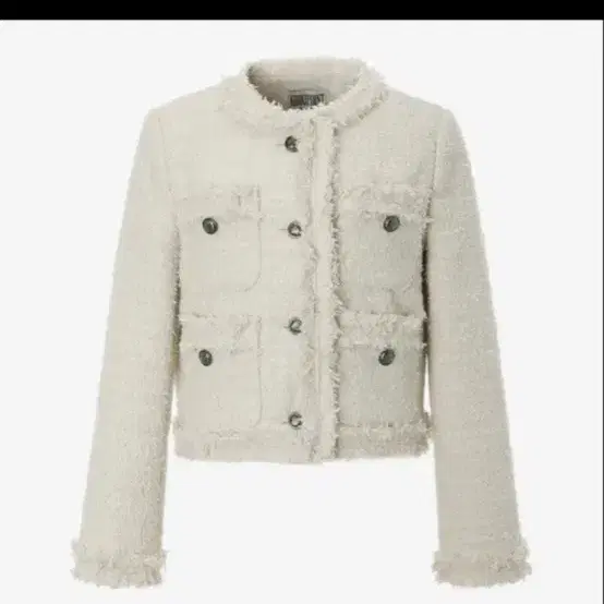 Khaki Point Antique Crop Tweed Jacket | Bunjang Global