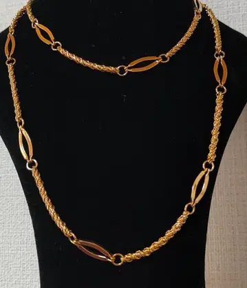 Vintage Gold Tone 엘레강트 롱 골드 컬러 목걸이