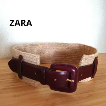 컨디션 최상 자라 ZARA 브라운 주트 가죽 벨트