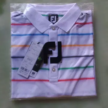새상품 FJ 피케 셔츠 화이트 스트라이프 반팔