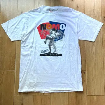 90s L 오니타 다저스 t셔츠 노모 히데오 화이트 빈티지 오타니 쇼헤이