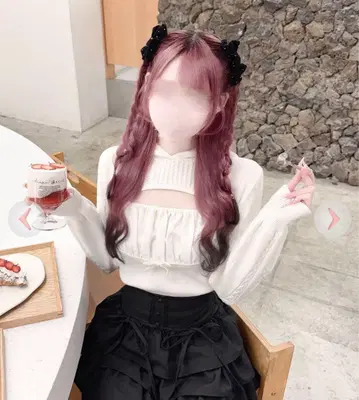 후드 볼레로 앙상블 니트탑 허니 뮤우